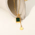 Y-formad Halsband/ Grön Cubic Zirconia